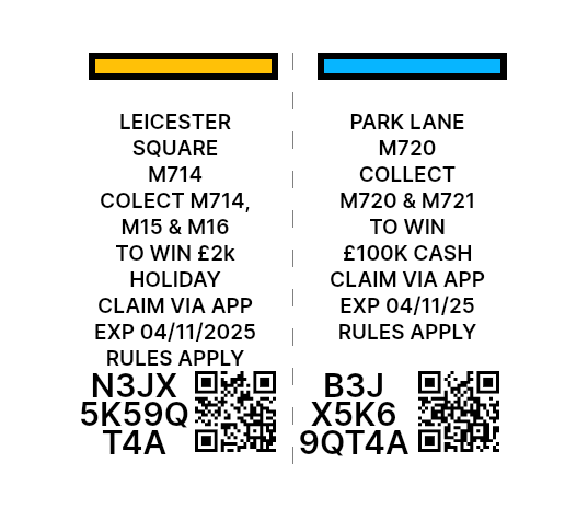 QR code added to McDonalds' puzzle pieces with the original codes.